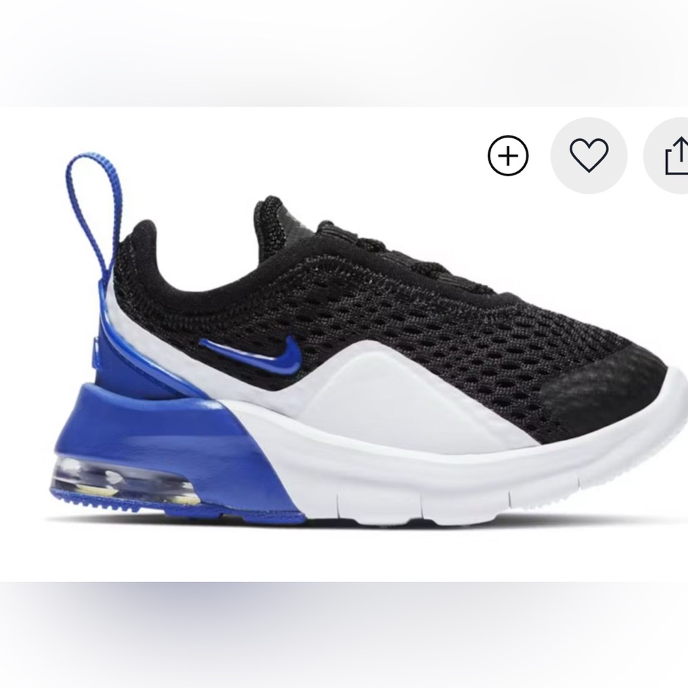 Baby Nike Black and Blue Air Max Sneakers with Dynamic Design